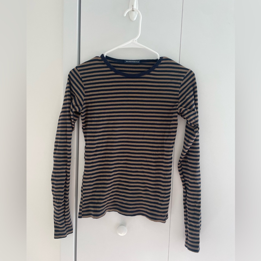 Brandy Melville Striped Leah Long Sleeve Top